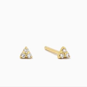 Uncommon James Triangle Diamond Vermeil Stud Earrings